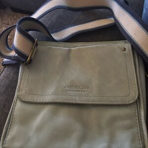 American Leather Co. Light Gray Crossbody Bag